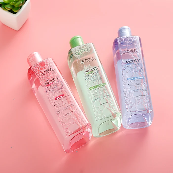 Free Samples Customized Private Label Oil Free  Facial Cleansing Makeup Remover Water