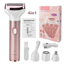 4 in 1 Painless Hair Remover Portable Bikini Trimmer Electric Shaver for Women