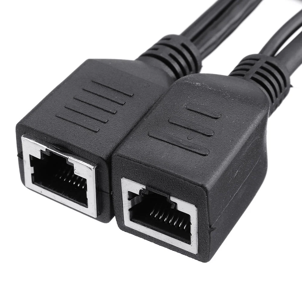 1 Pair POE Adapter Cable Tape Screened POE Switch Cable POE Splitter Injector Power Supply 12V Synthesizer Separator Combiner