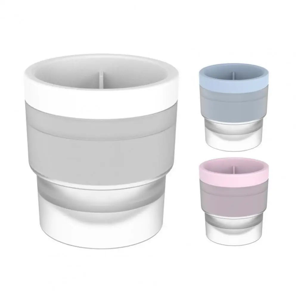 Single Hole Ice Cubes Maker Form For Ice Ball Molds Flexible Silicone Whiskey Cocktail DIY Round Ice Ball  Grid For Kitchen