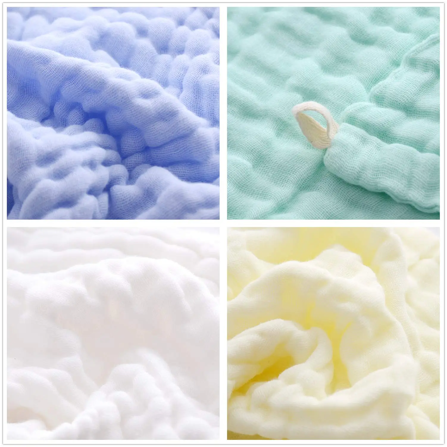 Natural Muslin Cotton Baby washcloths Baby Muslin Washcloths Soft Newborn Baby Face Towel