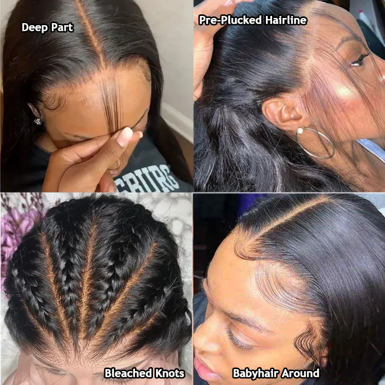  Wholesale Raw Indian Virgin Hair HD Lace Frontal Wig Women Curly Full Swiss Front Closure Human