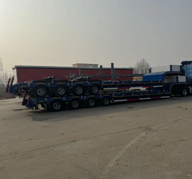 Новинка 3 оси 4 FUWA/BPW 40-80 т низкорамный погрузчик распродажа
