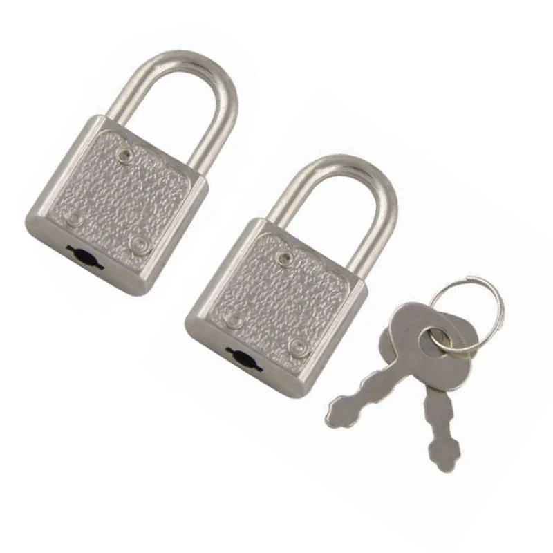 Metal Nickel Plated mini Padlock with Key for Diary Book Decorative Jewelry Box Padlock Set