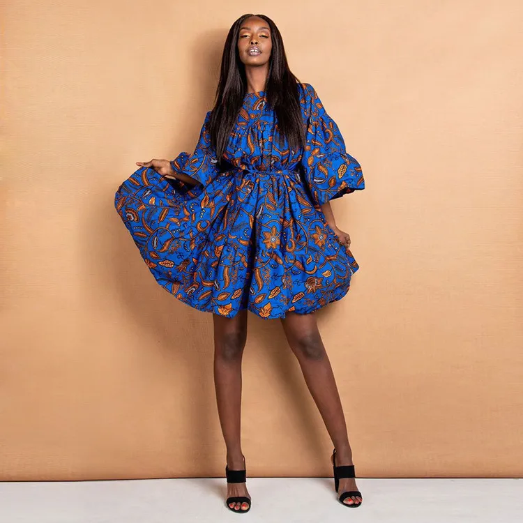 2020 new design women casual dresses African print design kitenge dresses for women