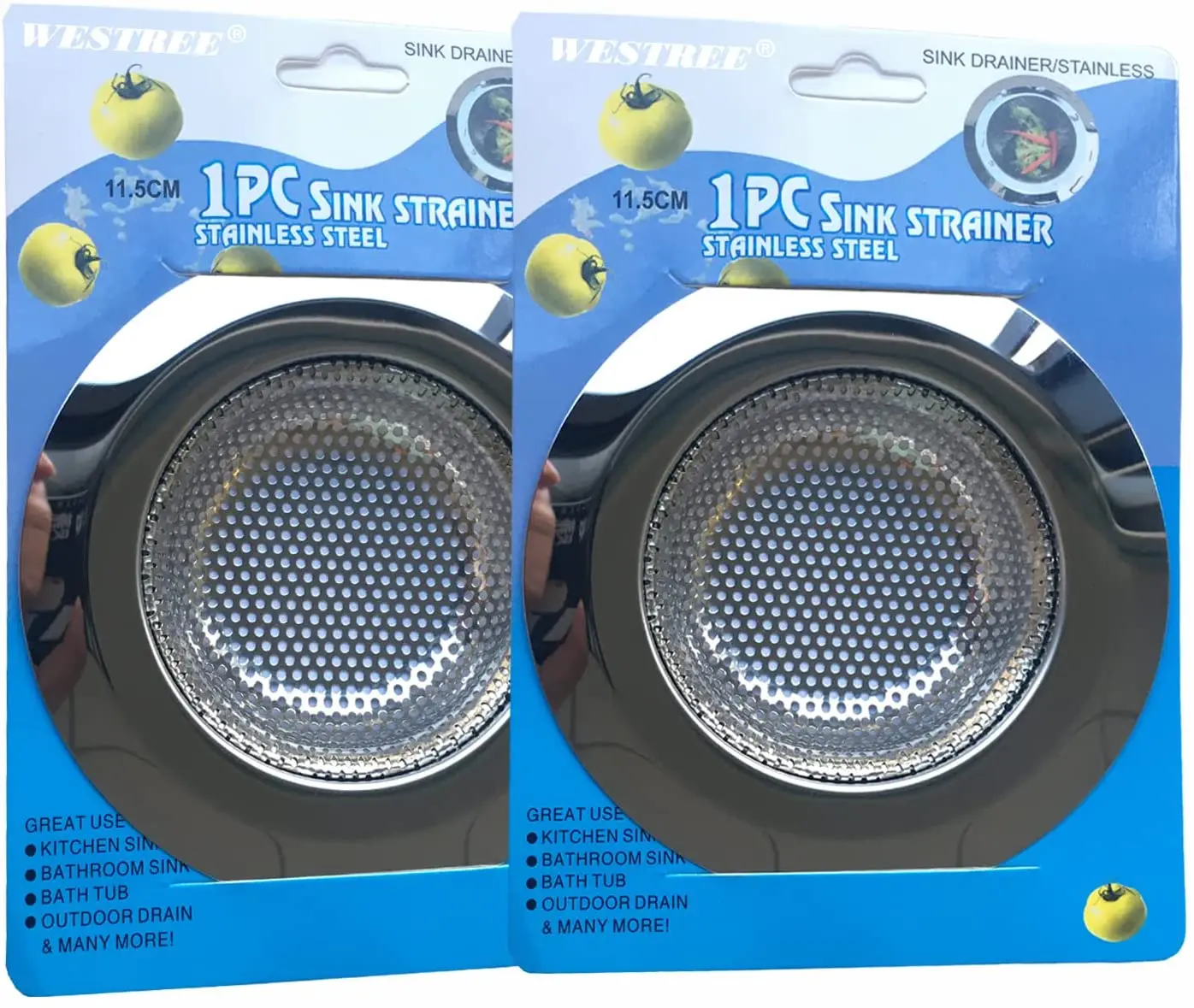 High Quality 11cm Big Stainless Steel Sink Strainer Sink Filter For Garbage Vegetable Stopping