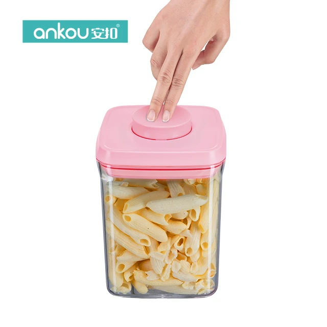 Ankou Kitchen OEM POP Air Tight Storage Pots Fancy Mini Bpa Free Plastic Containers With Logo Lids