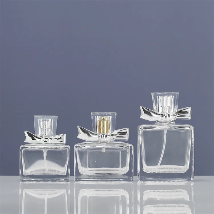 wholesale 20ml 30ml 50ml 80ml 100ml 50 ml 80 ml 100ml recyle perfume bottle glass with round lid and packaging for men and wome