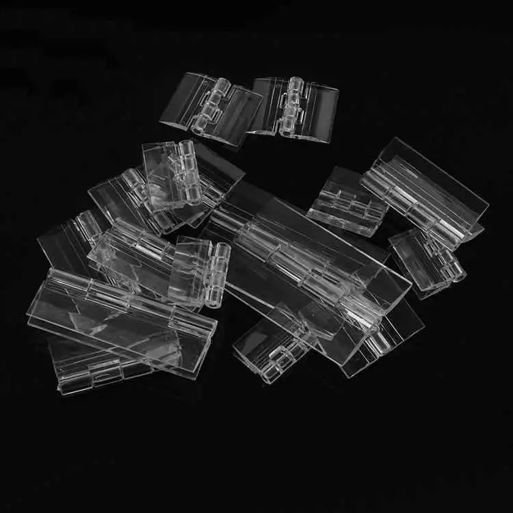 Hoone hot sales 45mmx34mm Clear Acrylic Plastic Clips Clear Transparent Plastic Hinge for box
