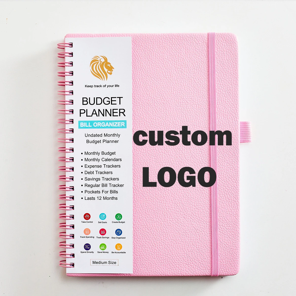 BEYOND Custom A5 Budget Binder Planner Notebook PU Leather Spiral Binding for Personal Finance Management