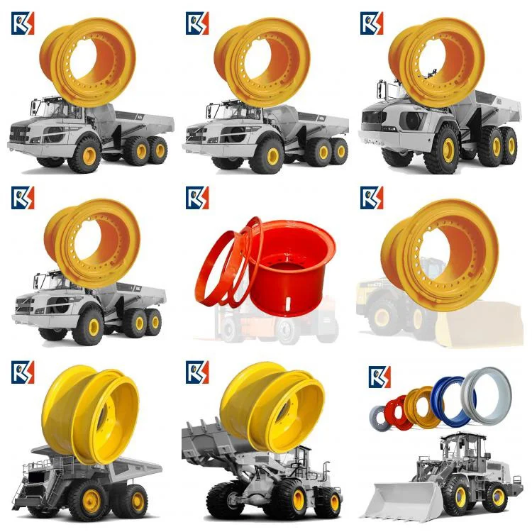 China Factory wholesale OTR Wheel Rim 5 pieces CAT 773, CAT 775 35x17.00/3.5 for dozer Tire size 24.00R35