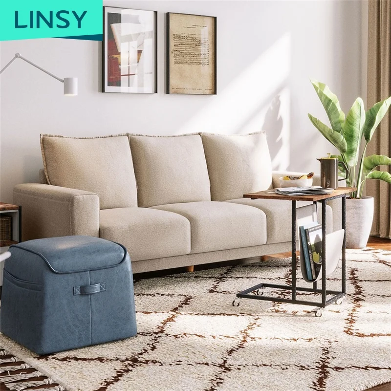 Linsy 2-3 сиденья деревянный каркас квартиры небольшой блок гостиной размер диван