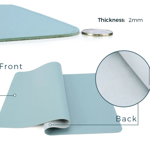 Multi-functional High-quality Ultra Thin Waterproof PU Leather Mouse Pad Dual Use Desk Writing Mat for work