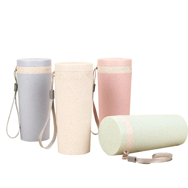 Reusable Eco friendly Biodegradabl Travel Mug Wheat Straw Cup