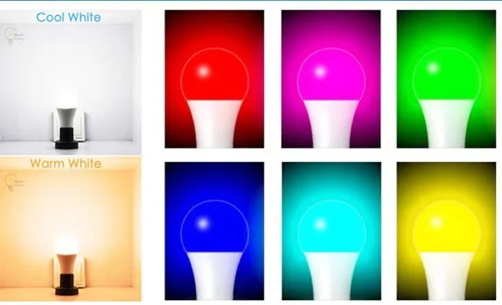 2022 New Zigbee Smart Bulb Alexa Voice Control Dimming Color 6w Bulb support 7 colors