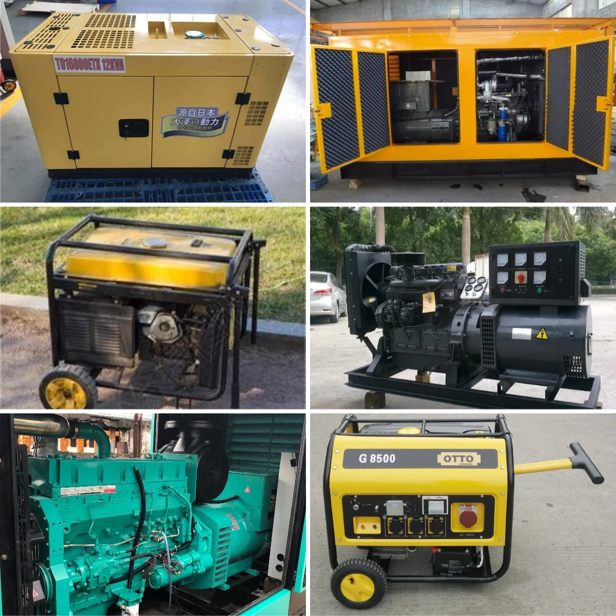 Open Frame 625kVA Diesel Generator Set 50Hz Silent Type