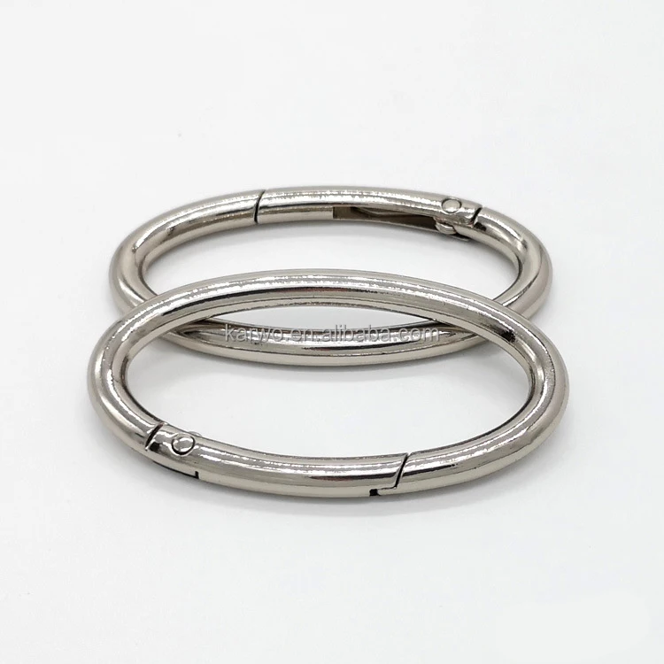 New 50mm Spring O Rings Open Ring Zinc Alloy Spring Gate Ring Buckle for Sale