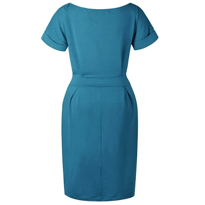 OEM custom turkey bodycon office dresses ladies women formal work dresses women midi office wear work dresses formal elegant