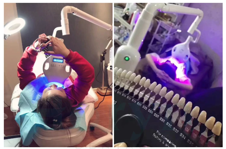 
Rotation Arm Portable Laser LED Lamp Dental Teeth Whitening Light Machine With Wheels 