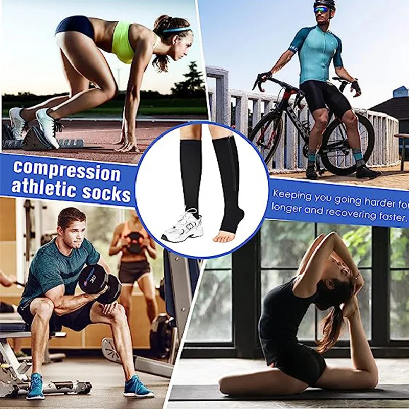 2024 new products Zipper Compression Socks Compression stockings venous elastic stockings