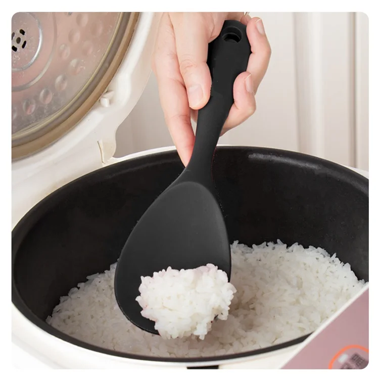 Manufacturer Wholesale Kitchenware Kitchen Utensils Soup Leak Silicone Perfortaed Shovel