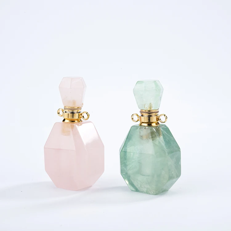 
Factory direct sale price natural gemstones perfume bottle pendant crystal bottle pendant 