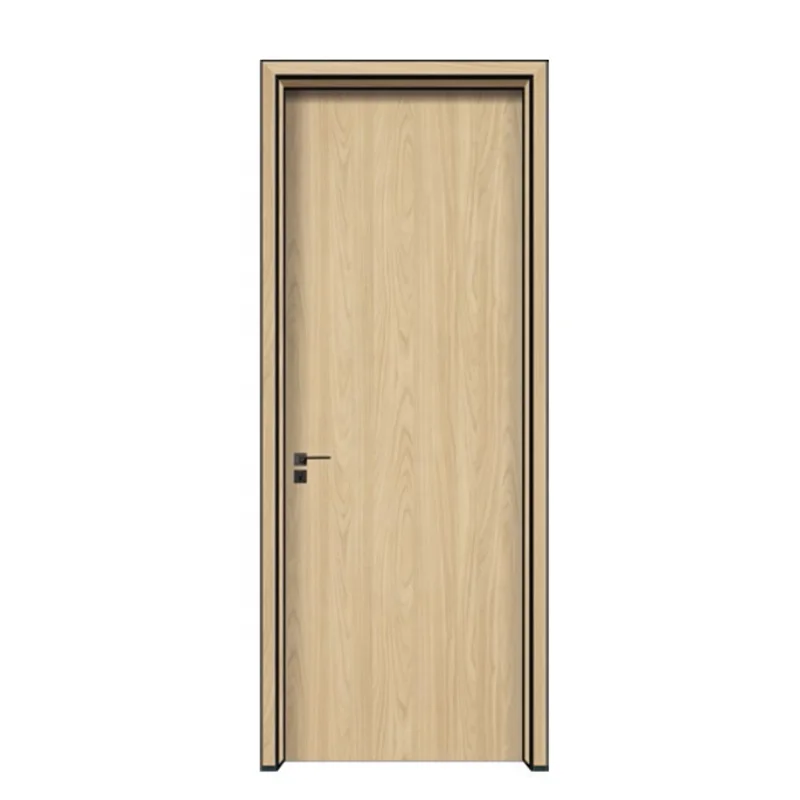 Modern style latest design interior melamine solid wooden office door
