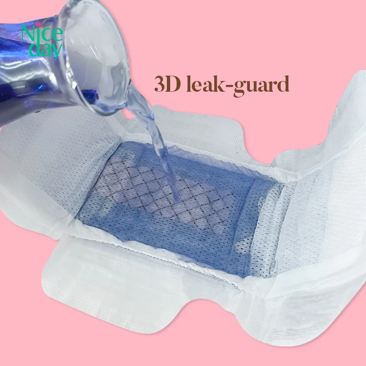 Niceday 3D Leakproof Protection Highly Absorbent Organic Sanitary Napkin for Women Period Pads