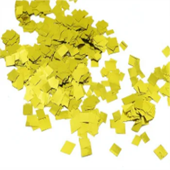 PVC PET gold metallic  Rectangle   foil Confetti for  Birthday Celebrations Confetti Cannon Poppers
