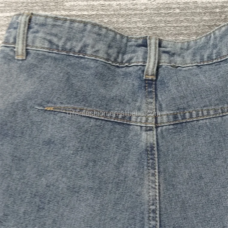 Custom hip hop denim pants trousers wide leg streetwear inversion jeans for men