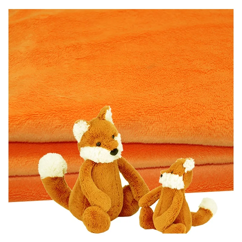 super soft velboa 100 polyester micro velour fabric 100% polyester plush fabric for plush soft toy fabric
