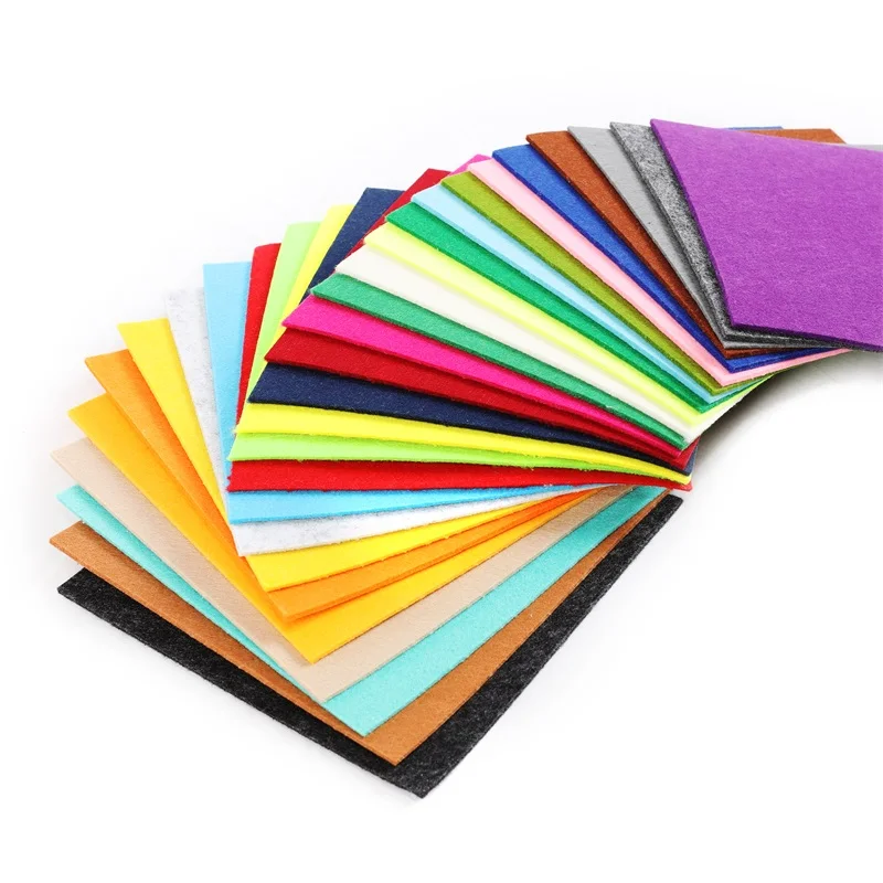 200g/m2 1mm-1.2mm polyester felt craft colorful felt fabric A4 size 29.5*21cm