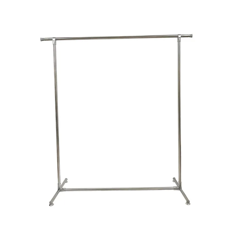 Portable gold store single rail clothing showroom racks fitting retail  rack display