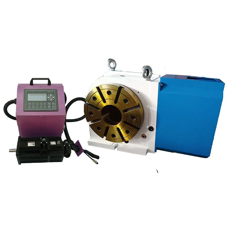 255R 4-Axis NC Index Rotary Table with servo motor  for CNC Universal Milling Machine