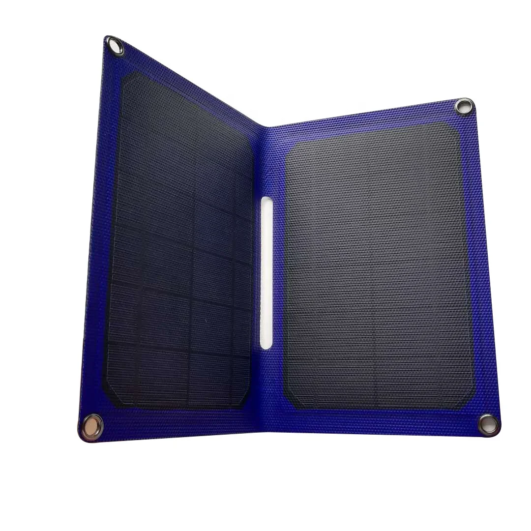 21W  Sunpower cell Blue Folding Solar charger portable battery solar energy (1600101874633)