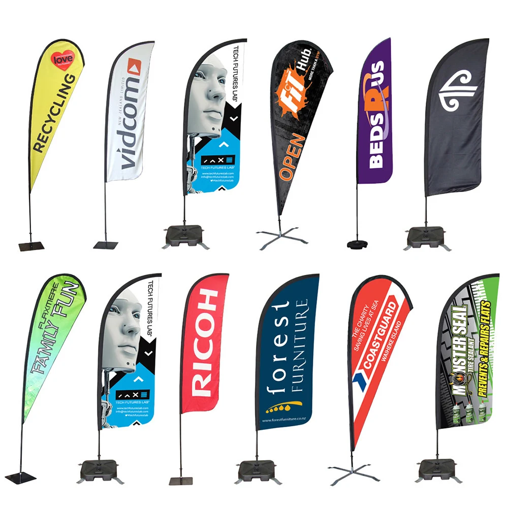 Custom Drapeau Publicitaire Exterieur France Outdoor Advertising Feather Beach Banner Flag Drapeau Publicitaire Exterieur