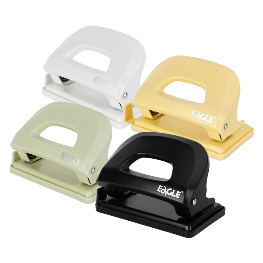 EAGLE Stationery Newest Metal Desktop Paper Hole Punch P8108 for Card Booklet Paper Sheet Hole Binding
