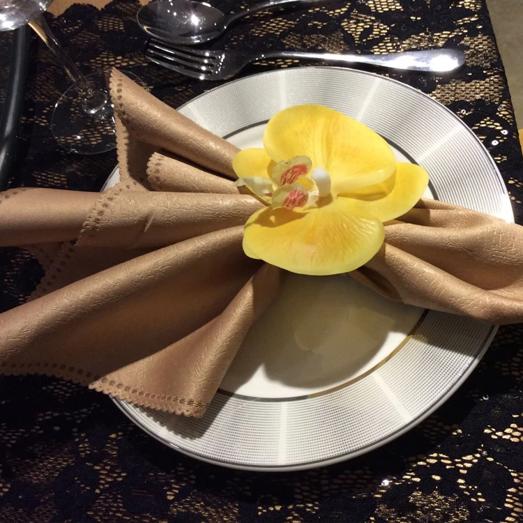 Wholesale Waterproof Restaurant Hotel Polyester Satin/cotton/ Damask/ Linen Table Napkins