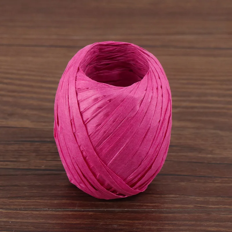 Red raffia paper rope football omelet paper roll