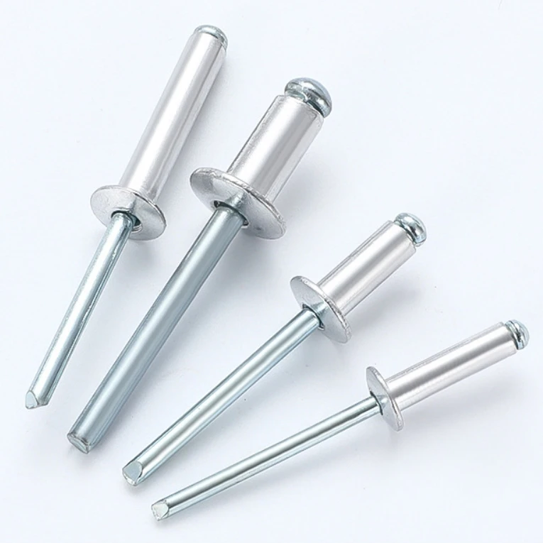 Custom Din7337 Open Type Black  Domed Head Steel Stem Break Pop 6mm 4.8 mm Aluminum 1/8 x 1/2 Blind Rivet Open Blind Rivets