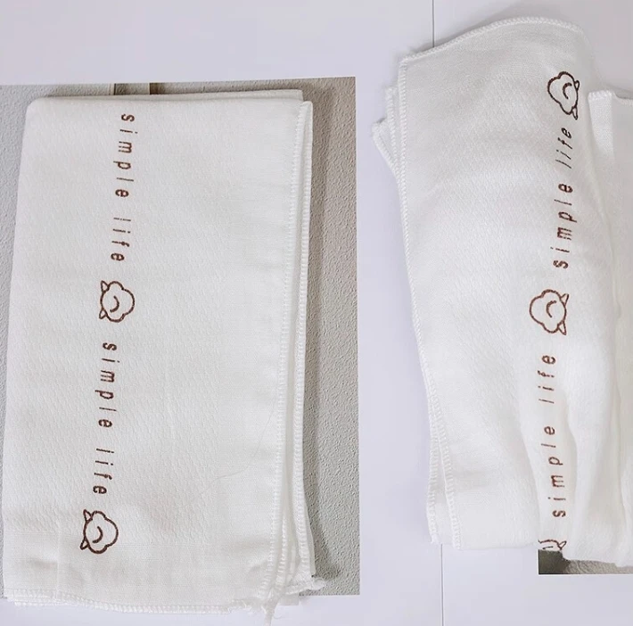 New Jacquard Cotton Handkerchief Class a Anti-Perspiration Saliva Towel Gots Certified Baby Towels Handmade Square Scarf
