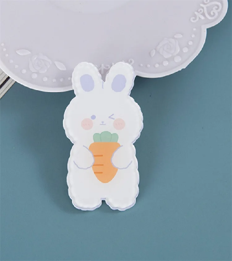 Wholesale Custom Pop Cute Cartoon Rabbit Bear Phone Holder Keychain Hairpin Fridge Stick DIY Acrylic Patch Bag Decorative Pin