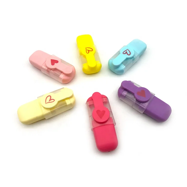 STASUN hot sale cute stationery Chisel Tip Macarons Pastel color mini Flat Highlighter Marker Pen with clip