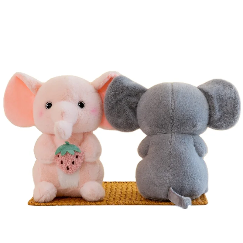 Cartoon elephant koala with strawberry stuffed plush toy rag doll plush pillow children sleeping pillow stuffed animal plush toy