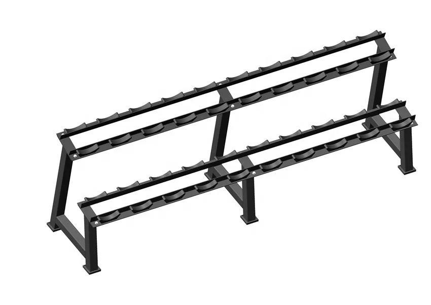Ironhawk Hot Sale Gym Equipment Two-layer Dumbbell  Rack 10 Pairs Dumbbell Storage Dumbbell Rack
