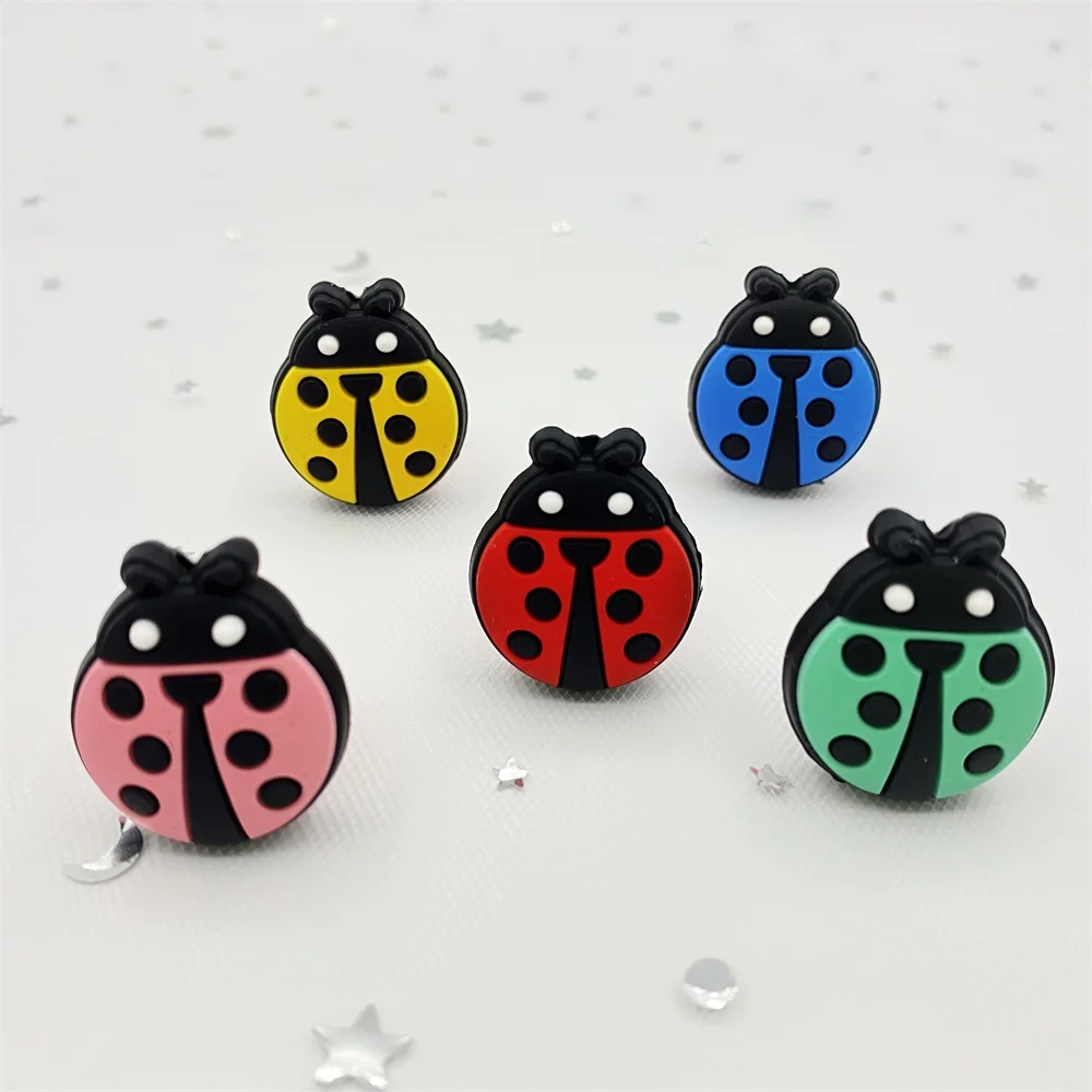 
BPA Free Food Grade Silicone Teething Loose Beads Baby Chew Toys beetle Silicone Beads For Jewelry Making 
