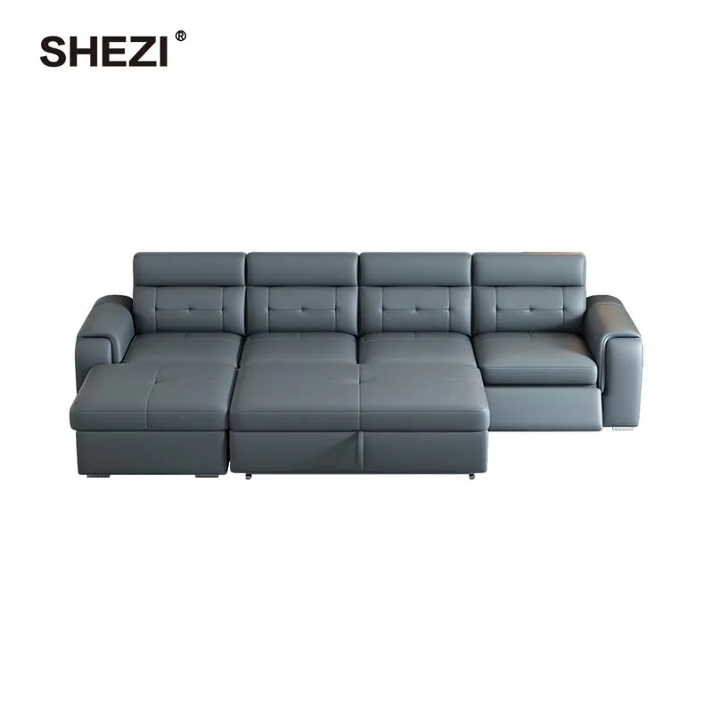SHEZI Latest design Deluxe 3 seater living Room sofa Small space Sofa bed Electric recliner with USB customizable fabric