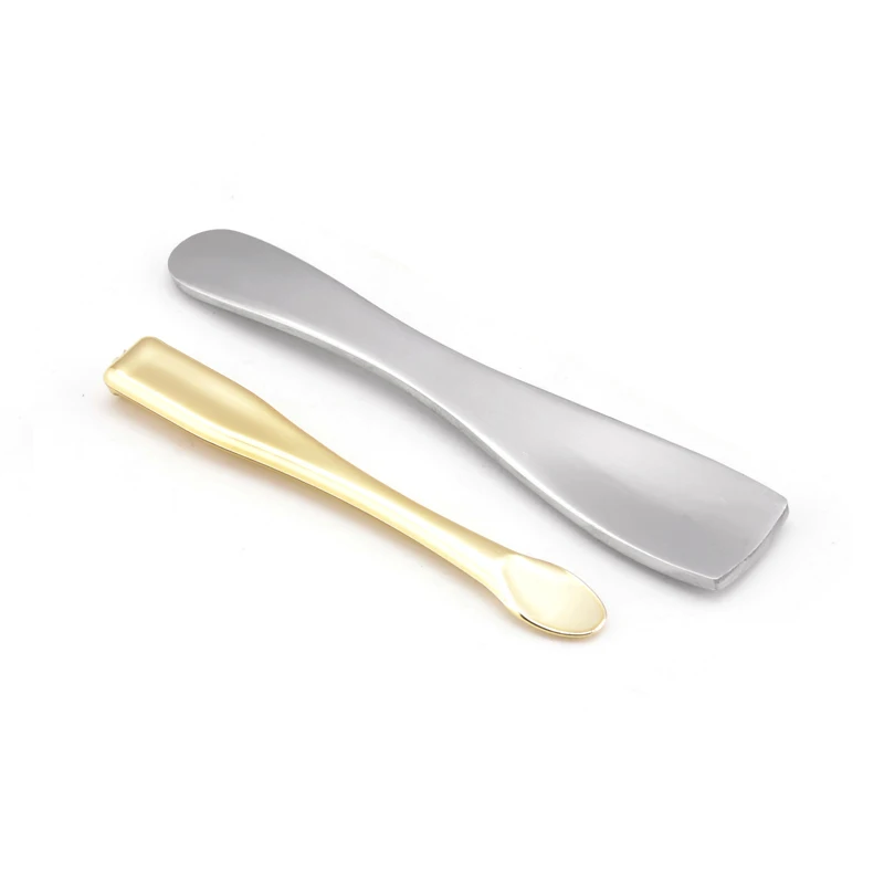 
Mini Cosmetic Eye Cream Mixing Spatula Metal Spoon 