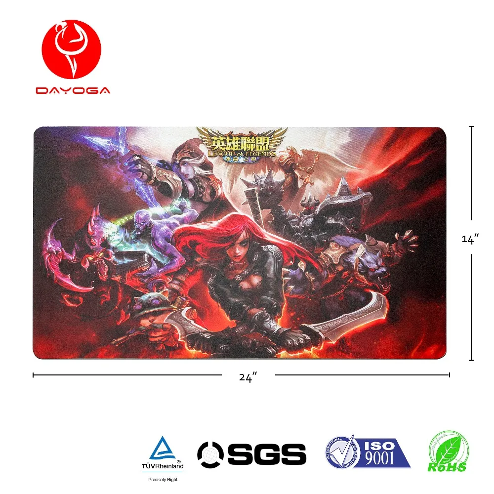 Hot Sale Large Natural Rubber Anti-slip Gaming Mouse Pad Custom League Of Legends LOL Figure Printed Anime High Quality