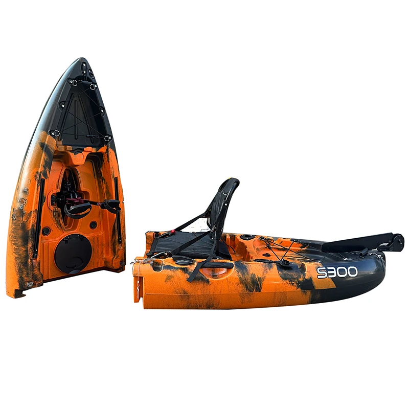 Detachable Kayak Sit On Top Rowing Pedal Fishing Kayak With Propeller Drive System